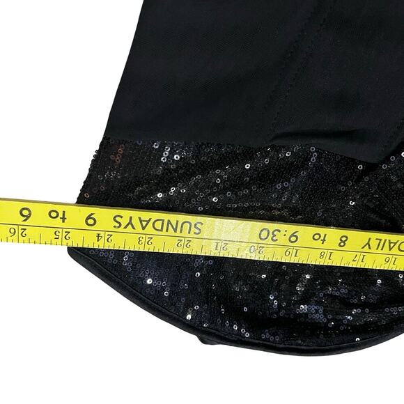 Adore Me Corset Black Hook Eye Bustier Sequin Halter Lingerie Ribbon Garter 4XL - Picture 6 of 9